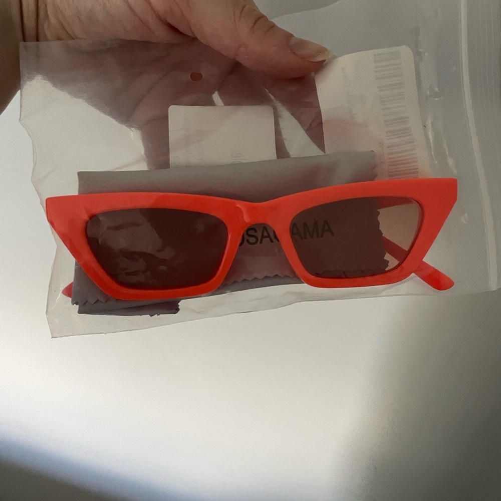 Orange cat eye sunglasses